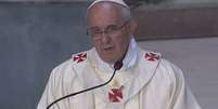 Papa Francisco durante a homilia na missa para membros da Igreja Católica  Foto: Terra TV / Reprodução