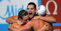 Franceses surpreenderam e ficaram com ouro no revezamento 4x100 m  Foto: Getty Images 