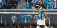Paraguaio Riveros estreou com gol pelo Gr&ecirc;mio contra o Fluminense  Foto: Lucas Uebel/Gr&ecirc;mio FBPA / Divulga&ccedil;&atilde;o