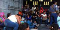 <p>Manifestantes sem-teto ocupam a prefeitura de Belo Horizonte em protesto por diálogo com o prefeito</p>  Foto: Ney Rubens / Especial para Terra