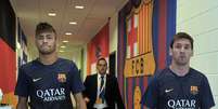 <p>Neymar e Messi não chegaram a jogar juntos na Polônia</p>  Foto: Getty Images 