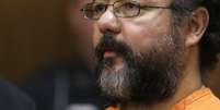 Ariel Castro durante audiência de tribunal em Cleveland em que sua sentença foi anunciada  Foto: AP