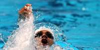 Leonardo de Deus diz que nadou eliminatórias dos 200 m costas pensando ainda na final do borboleta  Foto: Satiro Sodré/CBDA / Divulgação