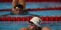 Thiago por pouco não levou a prata dos 200 m medley  Foto: AFP