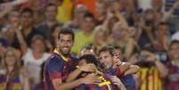<p>Barcelona goleou impiedosamente o Santos</p>  Foto: AP