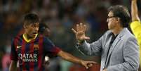 <p>Neymar participou de massacre do Barcelona contra o Santos</p>  Foto: Reuters