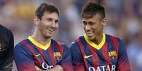 <p>Messi e Neymar têm se dado bem nas primeiras semanas de convívio no Barça</p>  Foto: AP