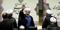 Hassan Rouhani presta juramento diante do Parlamento em Teerã  Foto: AP