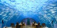 <p>Restaurante sob o mar encanta os turistas</p>  Foto: Divulgação