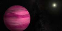 <p>De cor rosa, o exoplaneta GJ 504b tem uma temperatura de cerca 237 °C e pesa 4 vezes a massa de Júpiter</p>  Foto: NASA's Goddard Space Flight Center/S. Wiessinger / Divulgação