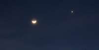 9 de agosto - Vênus pode ser visto a olho nu, junto à Lua nova, em São Paulo  Foto: Felipe Andrei / Futura Press