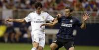 Kaká fez o primeiro gol da vitória do Real Madrid sobre a Inter de Milão  Foto: AP