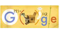 <p>Erwin Schrödinger é homenageado em doodle</p>  Foto: Reprodução