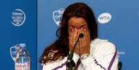 <p>Francesa chegou a chorar durante coletiva em que chocou o mundo e anunciou a aposentadoria</p>  Foto: Getty Images 