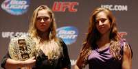Ronda Rousey e Miesha Tate têm rivalidade pelo cinturão e pelo posto de musa do UFC  Foto: Getty Images 