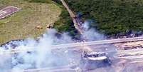 <p>Ignição de um dos motores do foguete em 2003 deixou 21 pessoas mortas, entre técnicos e engenheiros</p>  Foto: Agência Brasil
