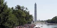 Multidão se aglomera para o evento de comemoração dos 50 anos da Marcha de Washington  Foto: AP
