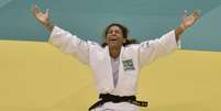 <p>Rafaela Silva conseguiu vingar derrota de Ketleyn Quadros para americana e entrou para a história do judô feminino do Brasil</p>  Foto: Daniel Ramalho / Terra