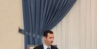 Assad em reunião com delegação iemenita em Damasco  Foto: AFP