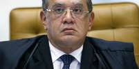 Ministro Gilmar Mendes durante sessão que julga embargos do processo do mensalão  Foto: Nelson Jr./SCO/STF / Divulgação