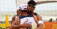 <p>M&aacute;rcio e Ricardo venceram as duas partidas que jogaram nesta sexta-feira</p>  Foto: CBV / Divulga&ccedil;&atilde;o