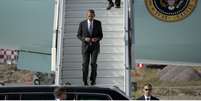 Obama desembarca de avião ao chegar a São Petersburgo para encontro do G20  Foto: AP