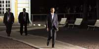 Barack Obama chega ao jantar oficial do G20, em São Petersburgo, na Rússia, depois de se reunir a sós com a presidente Dilma Rousseff  Foto: AP