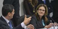 Graça Foster fala no Senado sobre espionagem a Petrobras  Foto: Wilson Dias / Agência Brasil