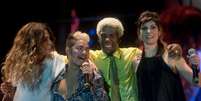 Coletivo formado por Elba Ramalho, Ivo Meirelles, Fernanda Abreu e at&eacute; o apresentador Yudi Tamashiro levantou o p&uacute;blico do Palco Sunset no fim da tarde deste s&aacute;bado (21), no Rock in Rio 2013.   Foto: Mauro Pimentel / Terra