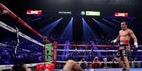 <p>Pacquiao foi nocauteado por M&aacute;rquez no ano passado e perdeu sua segunda luta consecutiva</p>  Foto: Getty Images 