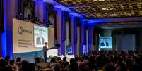 <p>Aécio Neves palestra em Nova York</p>  Foto: Thiago Bernardes / Frame / Divulgação