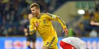 Com gol, Yarmolenko manteve chance de a Ucrânia jogar a Copa do Mundo  Foto: AFP