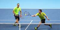 Soares e Peya conquistaram importante vit&oacute;ria do ATP Finals  Foto: Getty Images 