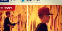 Bieber grafitou um muro de um hotel em S&atilde;o Conrado  Foto: Instagram / Reprodu&ccedil;&atilde;o