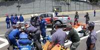 <p>Ensaio geral contou com tr&ecirc;s largadas de carros da F&oacute;rmula Alpie e&nbsp;o trabalho de resgate&nbsp;depois da simula&ccedil;&atilde;o de um acidente de pista</p>  Foto: Fernando Dantas / Gazeta Press