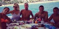 <p>Da esquerda para a direita: Wanda Nara, Maxi López e Mauro Icardi</p>  Foto: Twitter