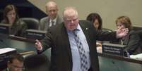 Rob Ford foi &agrave; C&acirc;mara dos Vereadores de Toronto para se defender  Foto: AP