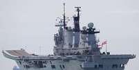 O HMS Illustrious em imagem de agosto deste ano  Foto: AFP