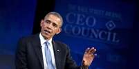 Obama durante o evento promovido pelo Wall Street Journal em Washington  Foto: AP