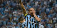 <p>Barcos se disse feliz no Grêmio</p>  Foto: Luiz Munhoz/Fato Press / Gazeta Press
