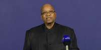 <p>Zuma, no anúncio da morte de Nelson Mandela, em pronunciamento em Pretória</p>  Foto: SABC pool / AP