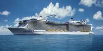 O Anthem of the Seas, segundo navio da classe Quantum, da Royal Caribbean International, terá Southampton como segundo porto de saída  Foto: Royal Caribbean International/Divulgação
