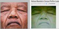 <p>Suposta imagem de Mandela morto que circula nas redes sociais</p>  Foto: AFP