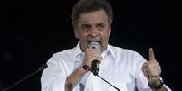 Senador Aécio Neves (PSDB-MG) durnte convenção de seu partido, em Brasília. Provável candidato do PSDB à Presidência, Neves disse que caso não chegue ao segundo turno da disputa pelo Planalto apoiaria a candidatura do governador de Pernambuco, Eduardo Campos, que também deve estar no páreo do ano que vem. 18/05/2013.  Foto: Ueslei Marcelino / Reuters