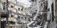 Neve cobre a cidade de Homs, devastada pela guerra  Foto: Reuters