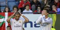 Real Madrid levou susto contra Osasuno e chegou a ficar com 2 a 0 atr&aacute;s no placar  Foto: EFE