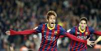 <p>Neymar fez os dois gols do Barcelona em vit&oacute;ria sobre Villarreal</p>  Foto: AP