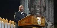 Jacob Zuma fala em cerimônia realizada em Qunu  Foto: AFP