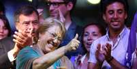 Michelle Bachelet comemora a vitória nas eleições no Chile  Foto: AP