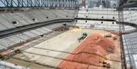 Com obras atrasadas, Atlético-PR não terá seu estádio pronto no prazo esperado  Foto: CAP S/A / Divulgação